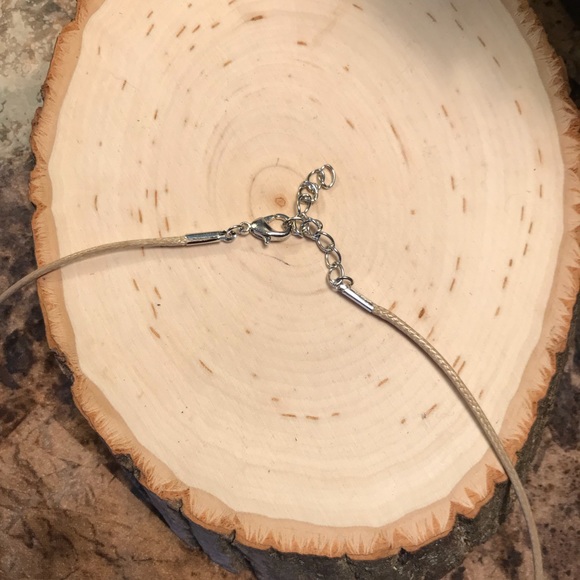 Handmade necklace aqua wire wrap NEW - Picture 8 of 8